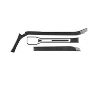 EWQPHLS Adesivo in Vera Fibra di Carbonio Morbida Compatibile con Mustang GT 2024 2025 LHD RHD Console Centrale Auto AC Accessori for Finiture Interne(Type C for RHD Black)