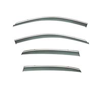 EWQPHLS Visiera for finestrini compatibili con Audi A4 Wagon MK5 B9 2016-2024, deflettori d'aria, visiere antipioggia(With Bright Bar)