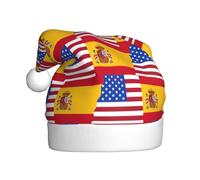 EWQrtyy Americano Spagna Bandiera Stampa Comunità Incontri di Natale Cappelli Per Unisex Adulti Donne Uomini Stage Performance Vacanza Gioia