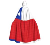 EWQrtyy Bandiera del Cile, mantello lungo con cappuccio, unisex, mantello lungo per cosplay o feste