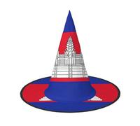 EWQrtyy Bandiera della Cambogia Stampa 1 Pezzo Cosplay Cappello Strega Halloween Cappello Strega Costume Accessorio Per Halloween Party