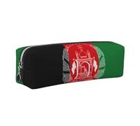 EWQrtyy Bandiera dell'Afghanistan Stampa Scuola Astuccio in Pelle Penna Matita, Zip Pouch,Porta Accessori,Sacchetto di Cancelleria,Regalo di Ritorno a Scuola, Argento, Taglia unica, Astuccio per