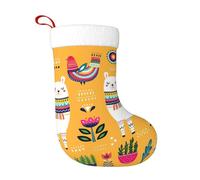 EWQrtyy Calze di Natale a maglia con stampa animalier di alpaca del fumetto per il carattere per la decorazione di stagione delle vacanze della famiglia