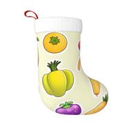 EWQrtyy Calze di Natale a maglia con stampa di frutta vegetale del fumetto per il carattere per la decorazione di stagione di vacanza della famiglia