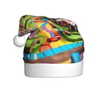 EWQrtyy Candy Land 2 Stampa Comunità Incontri Cappelli di Natale Per Unisex Adulti Donne Uomini Spettacoli Palcoscenici Gioia di Vacanza