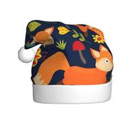 EWQrtyy Carino Animale Volpe Fiore Stampa Comunità Riunioni di Natale Cappelli Per Unisex Adulti Donne Uomini Spettacoli Palcoscenici Gi