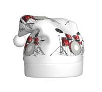 EWQrtyy Cool Drum Set Stampa Incontri Comunità Cappelli di Natale Per Unisex Adulti Donne Uomini Spettacoli Palcoscenici Gioia di Vacanza