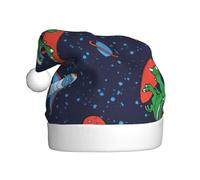 EWQrtyy Divertente Astronauta Dinosauro Razzo Stampa Comunità Incontri di Natale Cappelli Per Unisex Adulti Donne Uomini Spettacoli Palcoscenici Gioia di vacanza