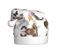 EWQrtyy Gatto Farfalla Stampa Comunità Riunioni di Natale Cappelli Per Unisex Adulti Donne Uomini Spettacoli Palcoscenici Gi