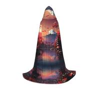 EWQrtyy Giappone Monte Fuji Landscape 2 Stampa Mantello Con Cappuccio Per Adolescenti,Halloween Con Cappuccio Mantello Per Adolescenti