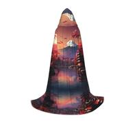 EWQrtyy Giappone Monte Fuji Landscape 2 Stampa Mantello Con Cappuccio Per Adolescenti,Halloween Con Cappuccio Mantello Per Adolescenti