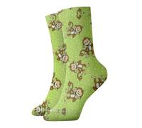 EWQrtyy Green Clever Monkey - Calzini confortevoli per tutte le stagioni, peso medio, traspiranti, per tutti i giorni, per casa e ufficio