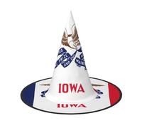 EWQrtyy Iowa Stato Bandiera Stampa 1 Pezzo Cosplay Strega Cappello Halloween Strega Cappello Strega Costume Accessorio Per Halloween Party