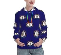 EWQrtyy Kentucky State Flag - Felpa con cappuccio da donna, morbida, di peso medio, casual, con tasca, invernale, Nero , S
