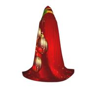 EWQrtyy Mantello con cappuccio per adolescenti con stampa lanterna rossa di Natale,Mantello con cappuccio di Halloween per adolescenti