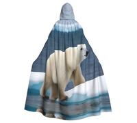 EWQrtyy Polar Bear - Mantello lungo unisex con cappuccio, mantello lungo, per cosplay, feste