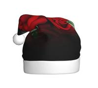 EWQrtyy Rose Rosse Stampa Comunità Incontri Cappelli di Natale Per Unisex Adulti Donne Uomini Spettacoli Palcoscenici Gioia di