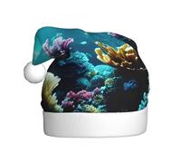 EWQrtyy Scenario subacqueo Stampa Incontri Comunità Cappelli di Natale Per Unisex Adulti Donne Uomini Spettacoli Palcoscenici Festa Gioia