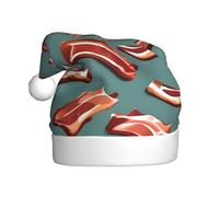EWQrtyy Streaky Bacon Pattern Printing Community Incontri Cappelli di Natale Per Unisex Adulti Donne Uomini Spettacoli Palcoscenici Gioia di vacanza