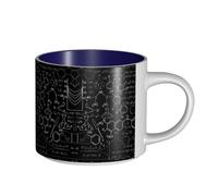 EWQrtyy Tazza in ceramica con stampa astratta di scienza chimica, grande capacità, tazze pratiche per caffè e uffici, manico comodo, base stabile