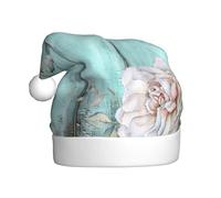 EWQrtyy Teal Barn Door Stampa Floreale Incontri Comunità Cappelli di Natale Per Unisex Adulti Donne Uomini Spettacoli Palcoscenici Gioia di vacanza