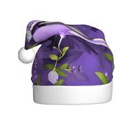 EWQrtyy Uccello In Viola Lavanda Fiori Floreali Stampa Comunità Incontri di Natale Cappelli Per Unisex Adulti Donne Uomini Spettacoli Palcoscenici Gi