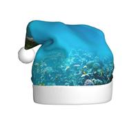 EWQrtyy Underwater Coral Reef Fondale Marino Stampa Comunità Riunioni di Natale Cappelli Per Unisex Adulti Donne Uomini Spettacoli Palcoscenici Gioia di vacanza