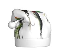 EWQrtyy Vari tipi di esche da pesca che stampano riunioni comunitarie cappelli di Natale per adulti unisex donne uomini spettacoli teatrali gioia di vacanza