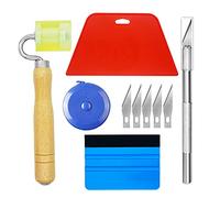 Ewrap - Kit di strumenti per carta da parati, con tergipavimento in plastica, rullo di cucitura, coltello artigianale, per carta da parati, pellicola in vinile