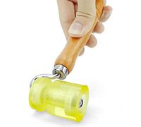 Ewrap - Rullo per carta da parati in PU da 50 mm, rullo per cuciture, rullo a pressione, rullo a mano, con manico in legno, lunghezza 19 cm