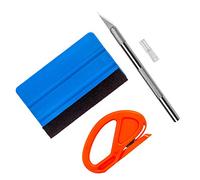 Ewrap Strumento di installazione per involucro in vinile, strumento per carta da parati artigianale, con tergipavimento in plastica, coltello artigianale per pellicola in vinile, tinta per finestre