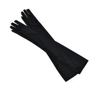 EWUHYFP 2pair Fashion Long Satin Gloves Opera Evening Party Prom Costume Glove(Black)