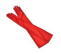 EWUHYFP 2pair Fashion Long Satin Gloves Opera Evening Party Prom Costume Glove(Red)