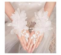 EWUHYFP 2pair Wedding Gloves Lace Short Long For Photo Bride Proposal Evening Flowers Handkerchiefs(Color 1)