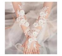 EWUHYFP 2pair Wedding Gloves Lace Short Long For Photo Bride Proposal Evening Flowers Handkerchiefs(Color 2)