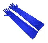 EWUHYFP 2pair Women's Evening Party Formal Gloves Solid Satin Long Finger Mittens For Events Activities Red White Rose Color Cosplay(04)