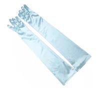 EWUHYFP 2pair Women's Evening Party Formal Gloves Solid Satin Long Finger Mittens For Events Activities Red White Rose Color Cosplay(Color-04)