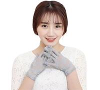 EWUHYFP 3pair Women's Fashion And Elegant Lace Sunscreen Gloves Breathable And Comfortable Cycling And Driving With High Elasticity(0025 grey)