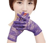 EWUHYFP 3pair Women's Fashion And Elegant Lace Sunscreen Gloves Breathable And Comfortable Cycling And Driving With High Elasticity(0025 purple)