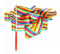 EWUHYFP Bastoncini di Nastro Colorati for spettacoli Danza da 400 cm, aste rotanti Resistenti for Balletto, Ginnastica Artistica, Sport d'Arte, Attrezzature(Color Style)