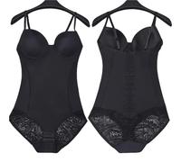 EWUHYFP Body Contenitivo Modellante 1 Pezzo Body da Donna Shapers for la Vita Intimo a Compressione Modellante in Pizzo e Ricamo Coppa Push Up Corpi Completi Pancia riduttiva Dimagrante(Black,L)