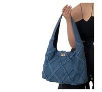 EWUHYFP Borsa Jeans Donna Borsa in denim con nappa, borsa in tela, da donna, grande capacità, a tracolla casual,for la spesa, portaoggetti