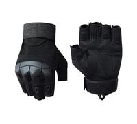 EWUHYFP Cinque dita Hard Hunting Ridin Motorcycle glog Hiking Half Finger rock-climbing(Black,M.)