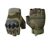 EWUHYFP Cinque dita Hard Hunting Ridin Motorcycle glog Hiking Half Finger rock-climbing(Green,XL.)