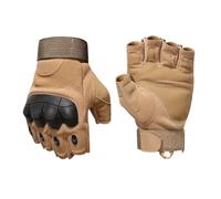 EWUHYFP Cinque dita Hard Hunting Ridin Motorcycle glog Hiking Half Finger rock-climbing(Sand color,M.)