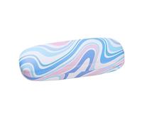 EWUHYFP Custodia Occhiali Rigida Custodia for occhiali semplice e portatile anti-pressione in PU for studenti maschi femmine, scatola portaoggetti in ferro(DEEP BLUE)