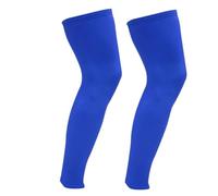 EWUHYFP Manicotti Compressivi 1 paio di maniche a compressione for tutta la lunghezza delle gambe, for sport, al ginocchio, con protezione, lunghe, for uomo, donna, basket, calcio, corsa(Blue,XS)