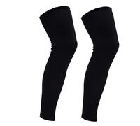EWUHYFP Manicotti Compressivi 1 paio di maniche a compressione for tutta la lunghezza delle gambe, for sport, al ginocchio, con protezione, lunghe, for uomo, donna, basket, calcio, corsa(Black,2XL)