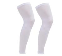 EWUHYFP Manicotti Compressivi 1 paio di maniche a compressione for tutta la lunghezza delle gambe, for sport, al ginocchio, con protezione, lunghe, for uomo, donna, basket, calcio, corsa(White,XL)