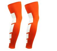 EWUHYFP Manicotti Compressivi 1 paio di manicotti sportivi antiscivolo a compressione su tutta la lunghezza for gamba, supporto(Orange-2Pcs,M for weight 45-65kg)
